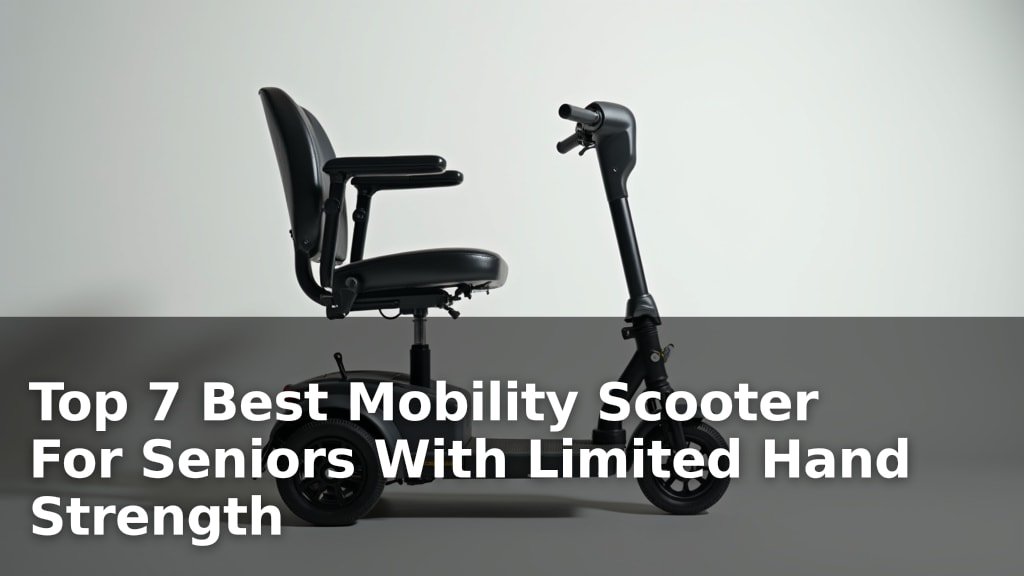 Top 7 Best Mobility Scooter For Seniors With Limited Hand Strength